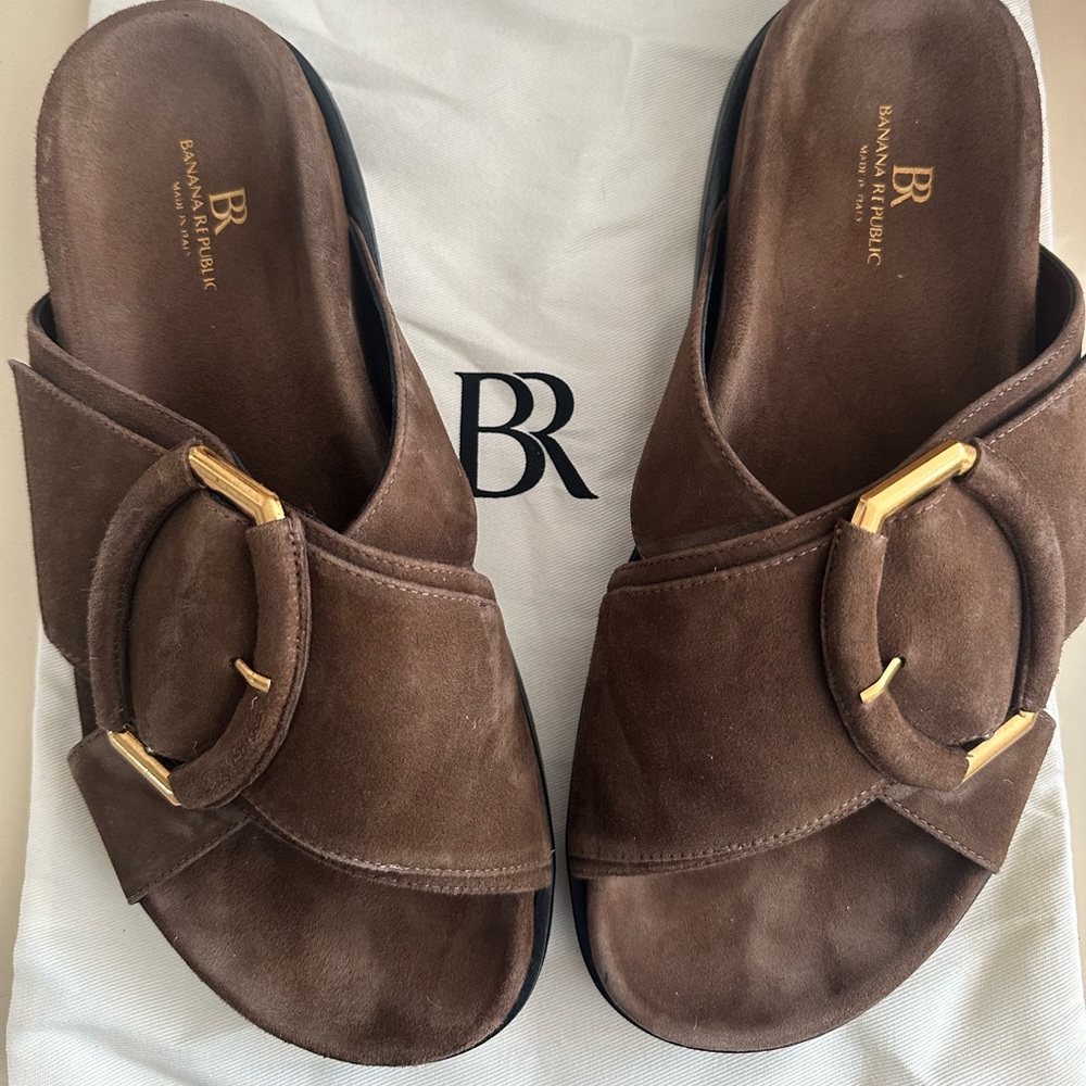 Banana Republic suede slides